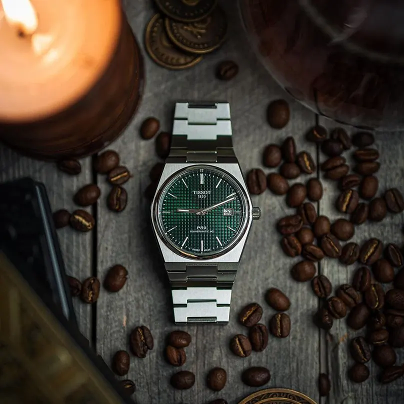 Tissot PRX Powermatic 80 Green Dial Men's Watch- T137.407.11.091.00